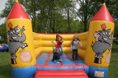 Kids on a bouncing castle