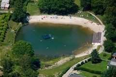 Aerial picture of the swimming lake
